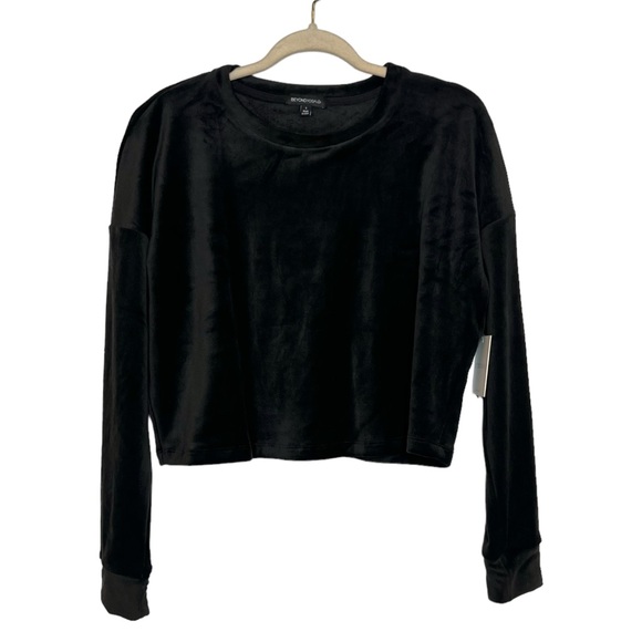 NWT BEYOND YOGA Brushed Up Pullover Sweatshirt in Black. Size XLarge - Picture 4 of 9
